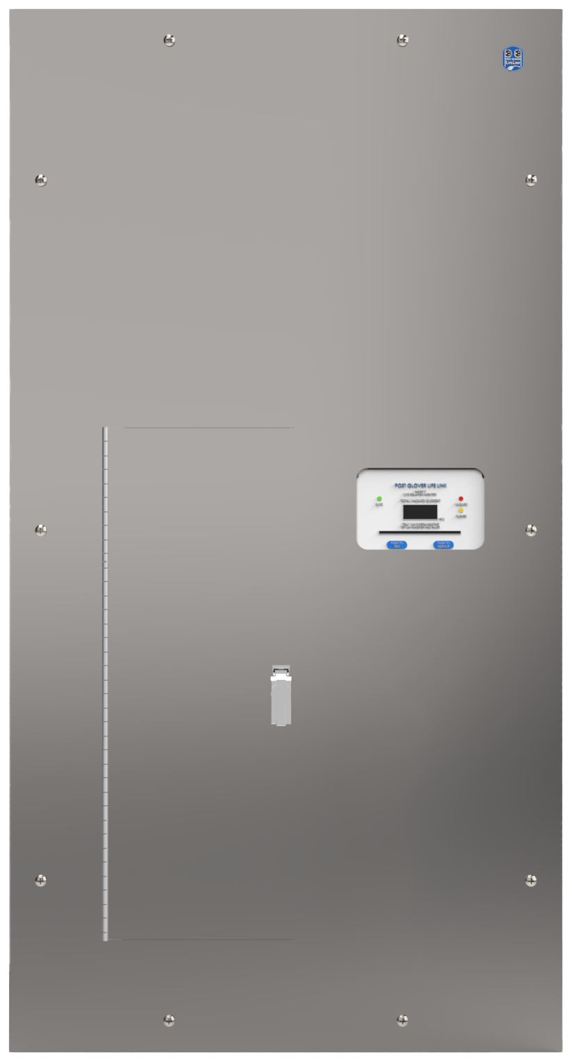 Tablero de Aislamiento para Hospitales y Quirofanos Modelo IDP - Frente Ilustrar el Tablero de aislamiento para hospitales IDP vertical